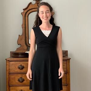 LOFT Black Stretch Dress, Size 0P